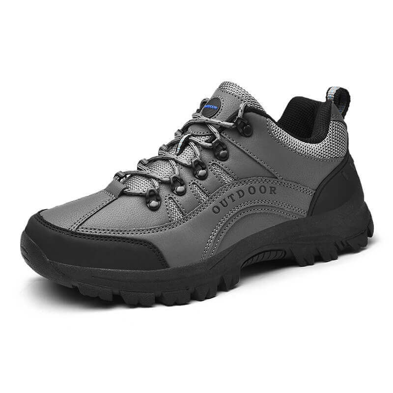 Brede pasvorm orthopedische heren wandelschoenen, zwart, voor maximaal voetcomfort en pijnverlichting bij elke stap.