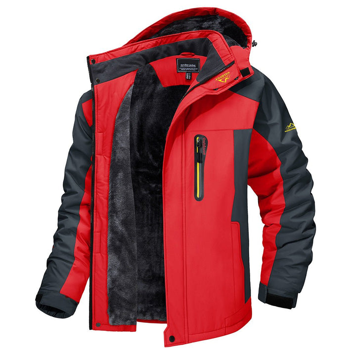 Praktische heren regenjas/windjack met capuchon. Duurzame bovenkleding voor outdoor avonturen en vrije tijd.