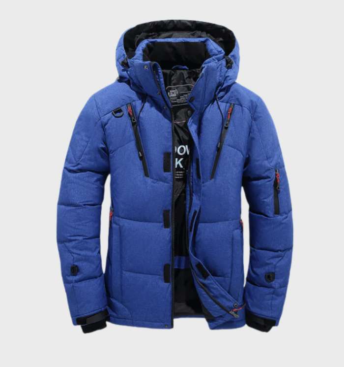 Nieuwe collectie: Comfortabele, waterdichte heren winterjas met dikke fleecevoering. Ideaal voor koud weer.