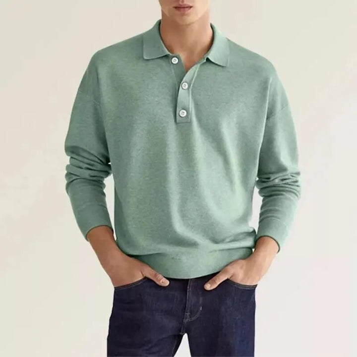 Veelzijdig heren poloshirt lange mouwen, geschikt voor zakelijk, casual en vrijetijd. Elegant en comfortabele herenmode.