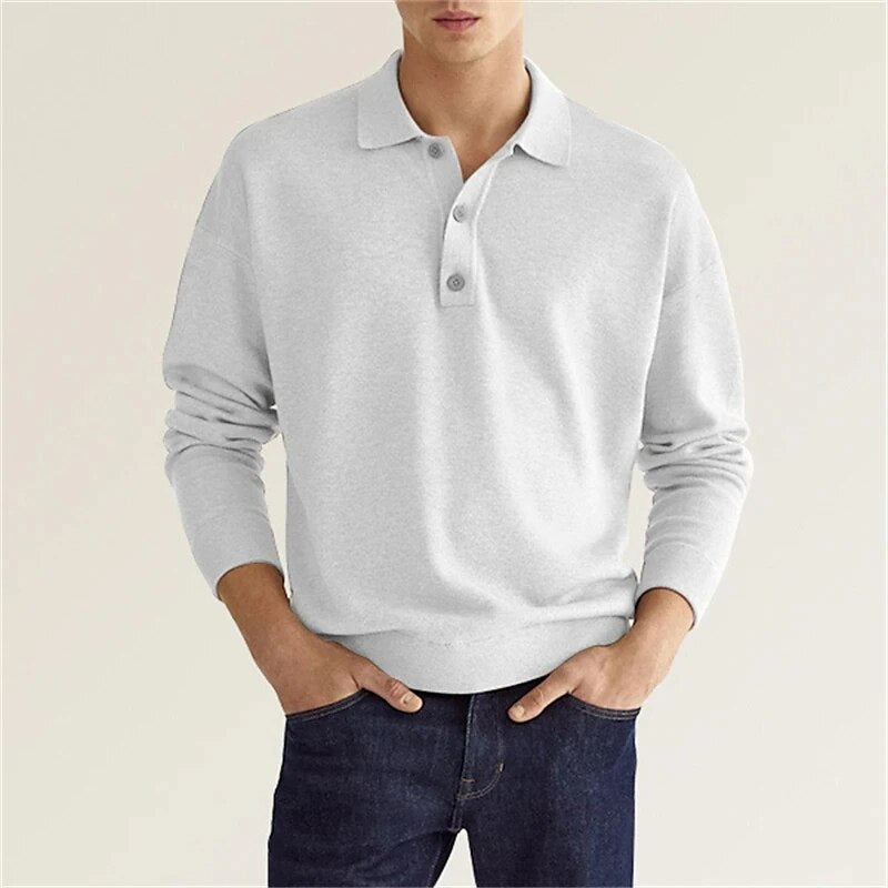 Heren poloshirt lange mouwen voor dagelijks comfort en tijdloze elegantie. Essentieel herenmode item voor elke gelegenheid.
