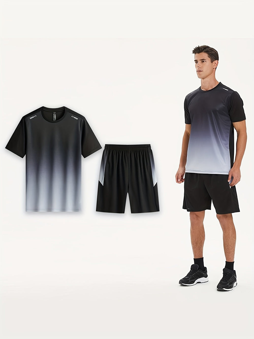 Ademende heren T-shirt & shorts van PowerMove, perfect voor actieve training en sportkleding.