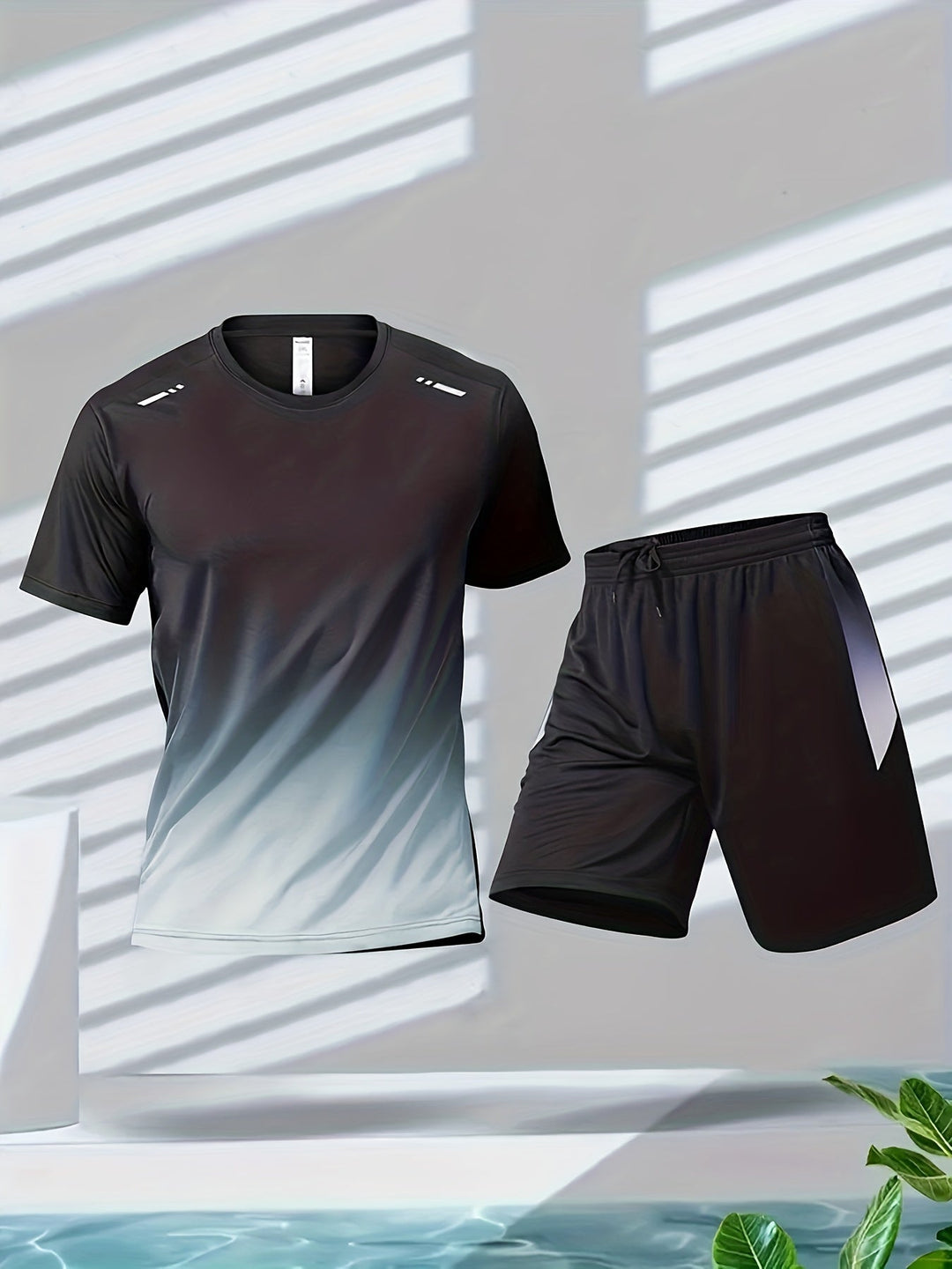 Zomerse PowerMove heren sportkleding: ademend T-shirt en shorts voor elke training.