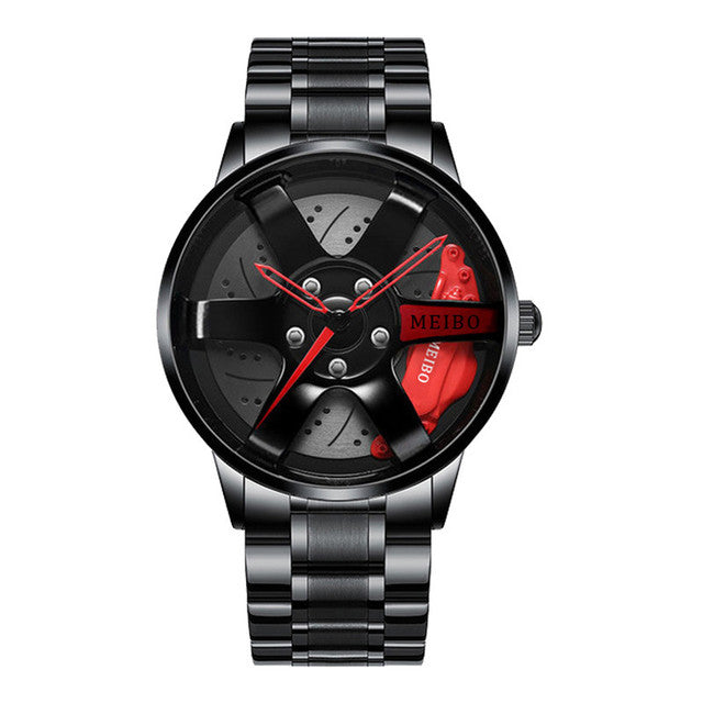 Stijlvol racewagen herenhorloge, waterbestendig en tijdloos, sportief design.