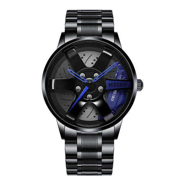 Luxe heren RaceVision horloge, sportief racewagen ontwerp, precisie en stijl.