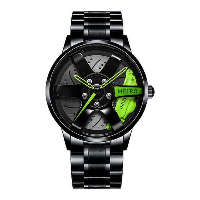 Heren horloge RaceVision, sportief, luxe, tijdloos racewagen design, waterbestendig.