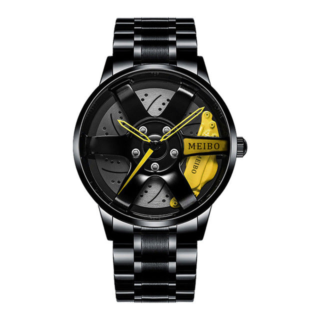 Modern RaceVision racewagen herenhorloge, sportief en waterbestendig, stijlvol accessoire.