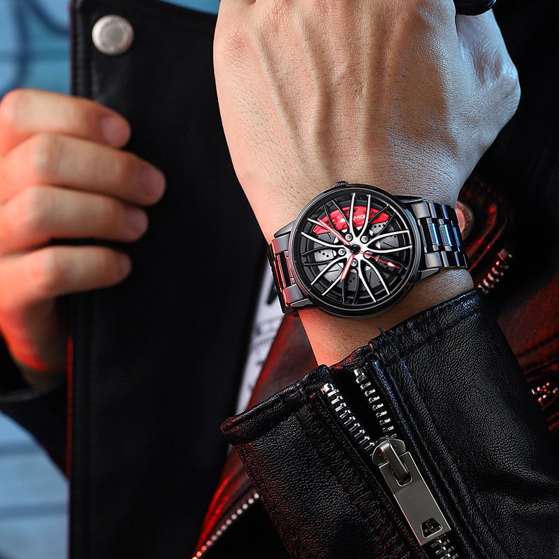 Stijlvol heren racewagen horloge, modern en tijdloos, precisie uurwerk.