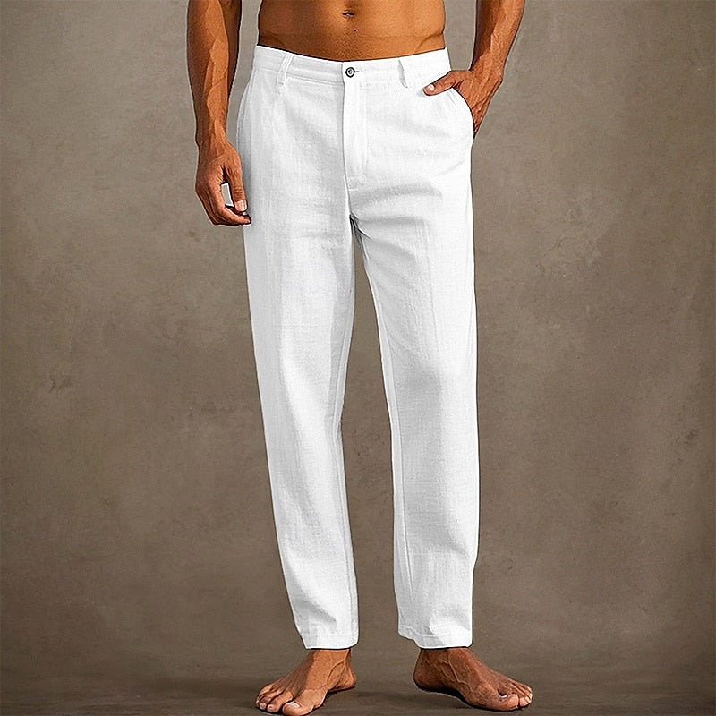 Heren relaxed fit chino broek in neutrale kleur voor casual comfort en stijl.