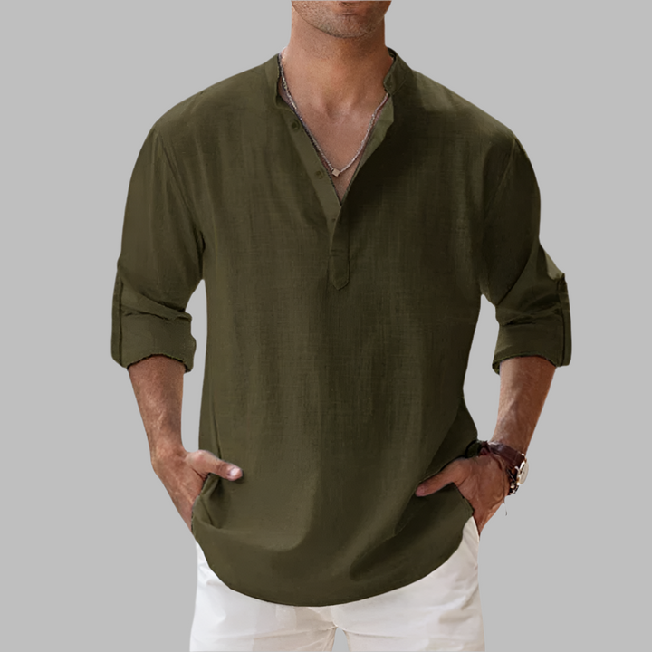Ademend heren zomerhemd, relaxed fit, casual en comfortabel. Perfecte zomerkleding voor heren.