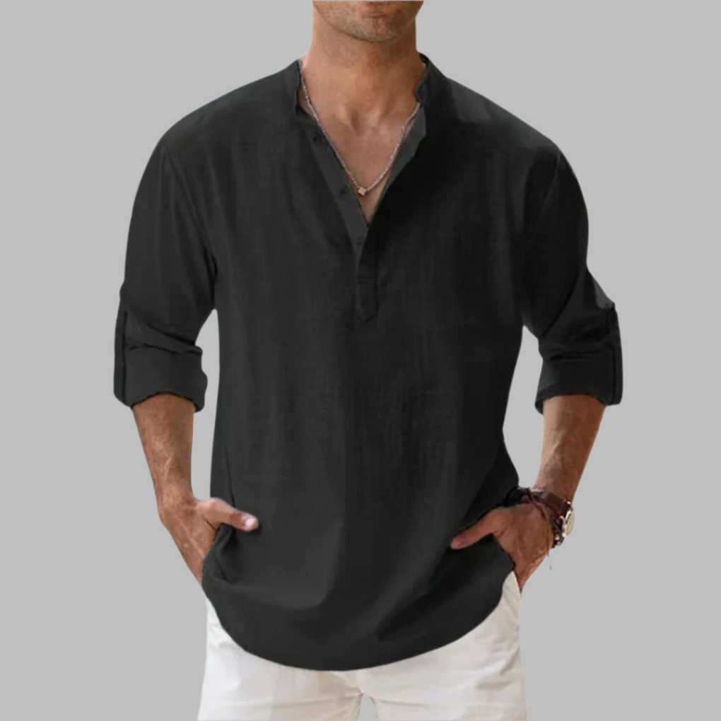 Stijlvol heren zomerhemd met casual pasvorm, perfect voor warme dagen en comfort.