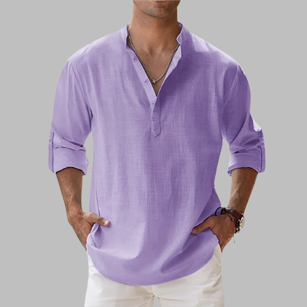 Heren zomerhemd in relaxed fit, perfecte casual zomerkleding voor strand en vakantie.