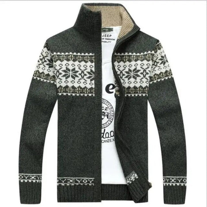 Heren Scandinavisch vest met opstaande kraag, biedt extra warmte en stijlvolle casual mode.