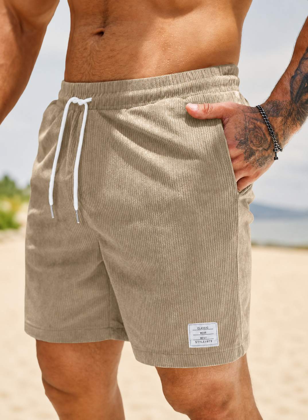 Bruine heren shorts, ideaal voor een aardse en ontspannen stijl
