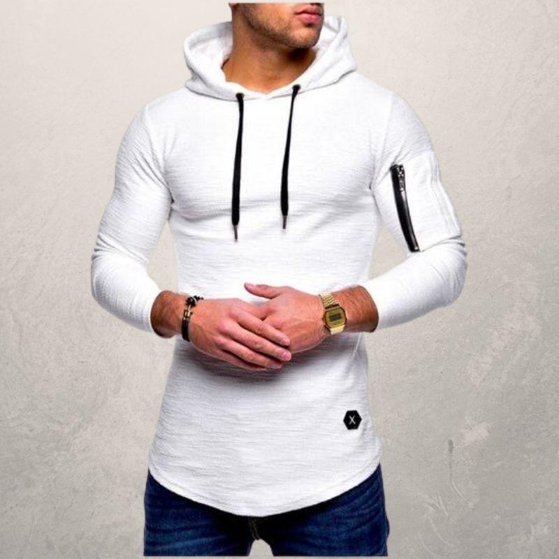 Originele LiamsShirt slim fit hoodie voor heren; comfortabele en stijlvolle trui voor streetwear en casual mode.