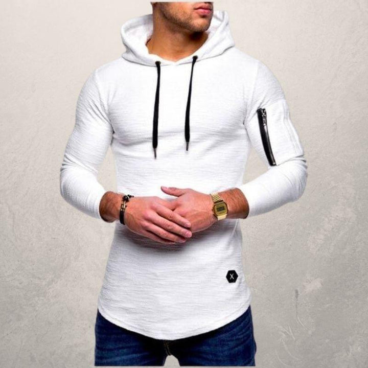 Originele LiamsShirt slim fit hoodie voor heren; comfortabele en stijlvolle trui voor streetwear en casual mode.
