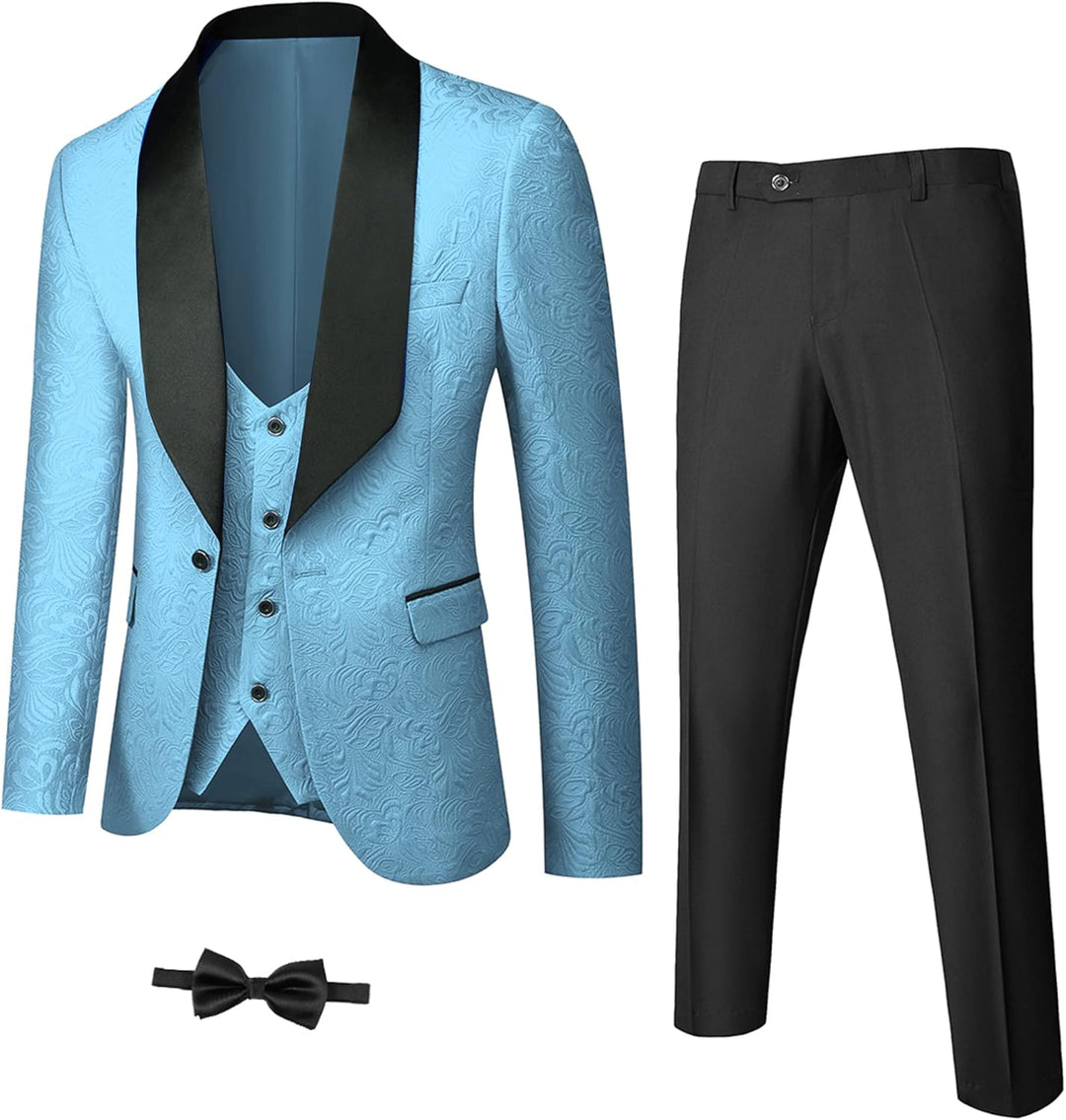 Heren smoking tweeknoops met stijlvolle jacquard textuur, perfect voor gala.