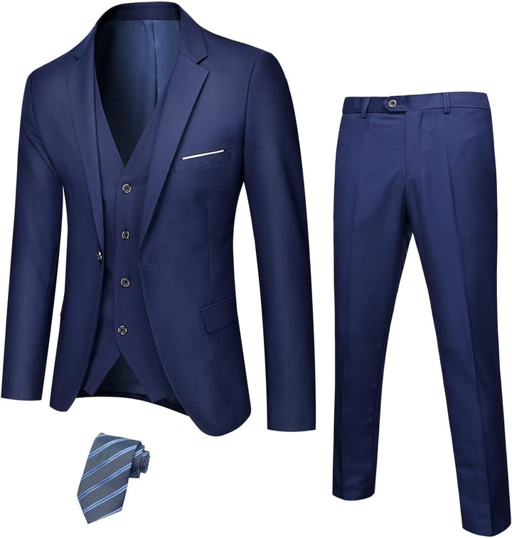 Elegante slimfit smoking voor heren, met tweeknoops en jacquard design.