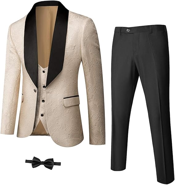 Elegante heren smoking met jacquard textuur, perfect voor een onvergetelijke avond.