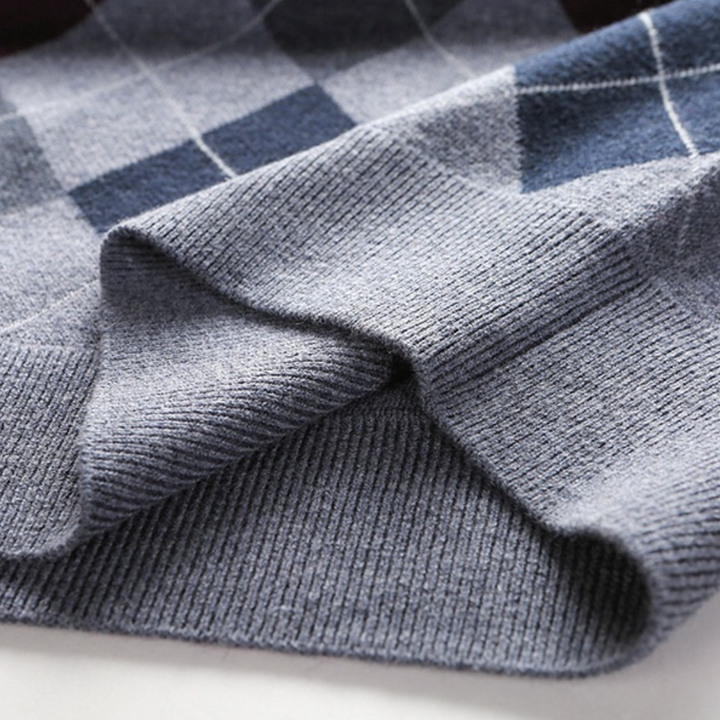Elegante heren spencer Felix, met tijdloos argyle-patroon. Voor een verfijnde mannenmode look.