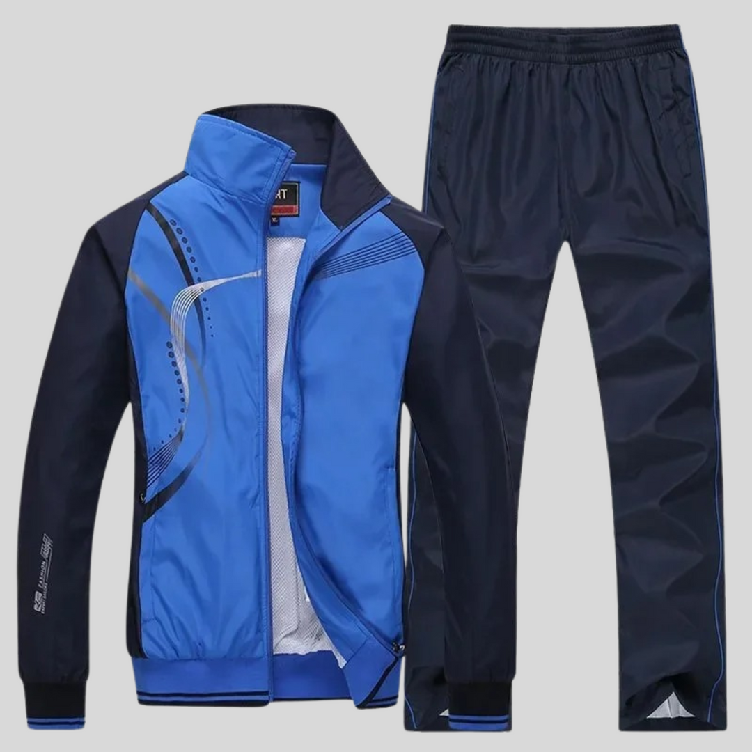 Casual heren trainingsset: ademende sportoutfit voor mannen, perfect voor ontspanning en lichte activiteit.