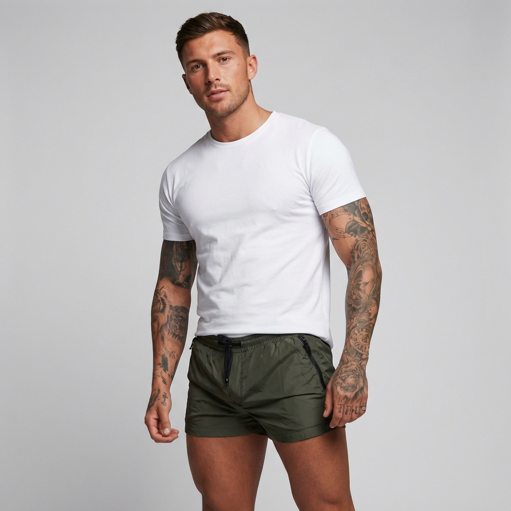 Heren stretch zwembroek voor comfortabel zwemmen. Stijlvolle en sneldrogende badmode shorts voor de zomer.