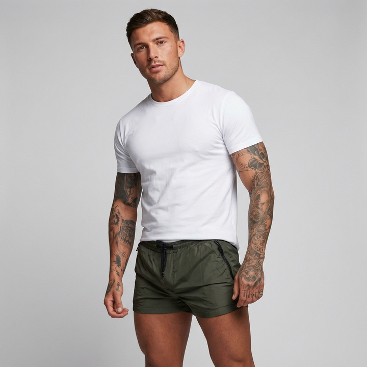 Heren stretch zwembroek voor comfortabel zwemmen. Stijlvolle en sneldrogende badmode shorts voor de zomer.