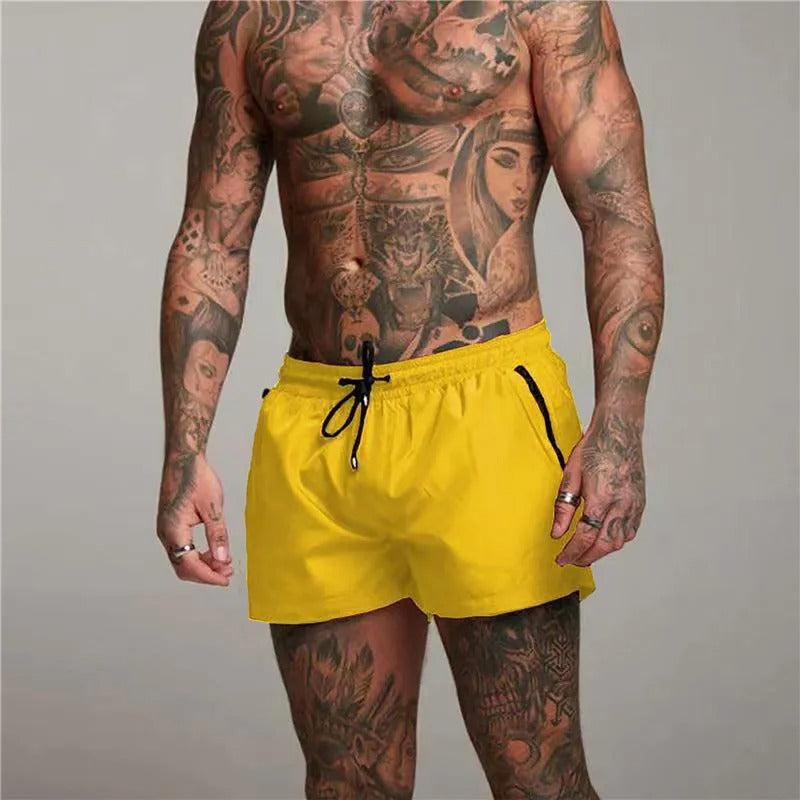 Sneldrogende stretch zwembroek voor heren. Comfortabele badmode shorts, ideaal voor zwemmen, strand en zomer.
