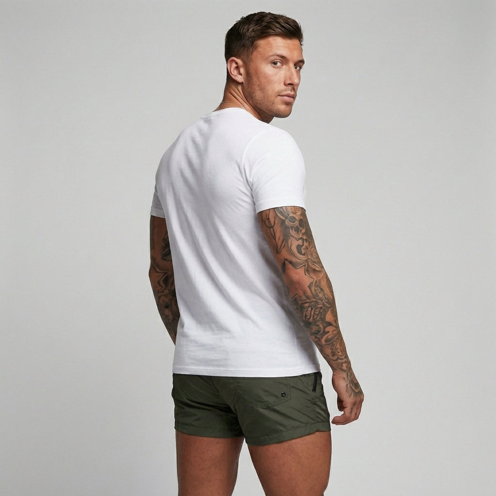 Zomerse heren zwemshorts, flexibel en comfortabel. Ideaal voor strand en zwemmen, sneldrogend materiaal.