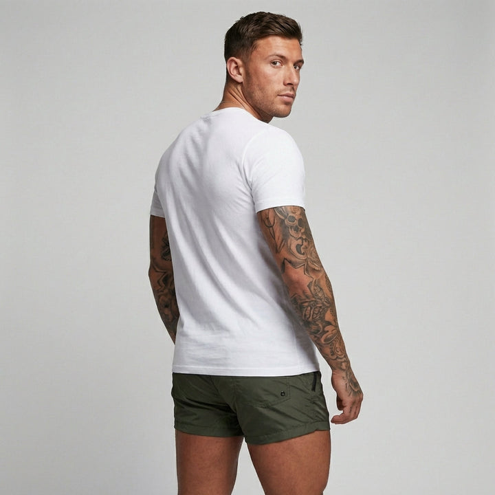 Zomerse heren zwemshorts, flexibel en comfortabel. Ideaal voor strand en zwemmen, sneldrogend materiaal.
