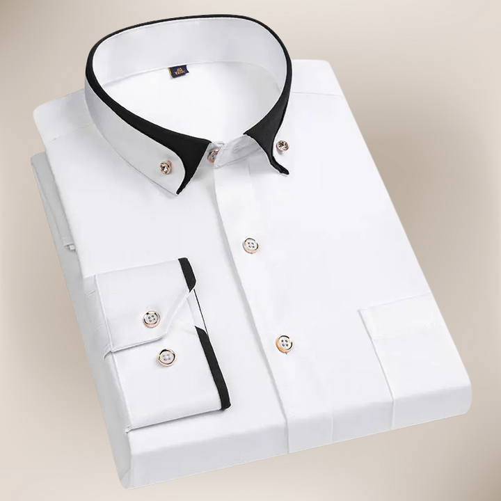 Hoogwaardig strijkvrij stretch business overhemd voor heren, slim fit en comfortabel.