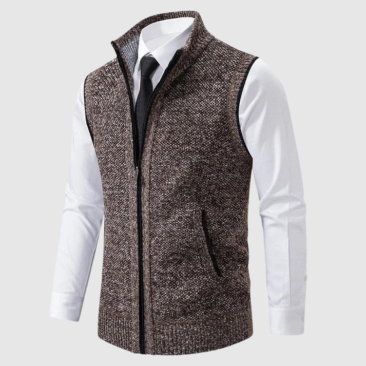 Stijlvol heren sweater vest met rits, geschikt voor zowel een casual als smart casual look. Comfortabele herenkleding.