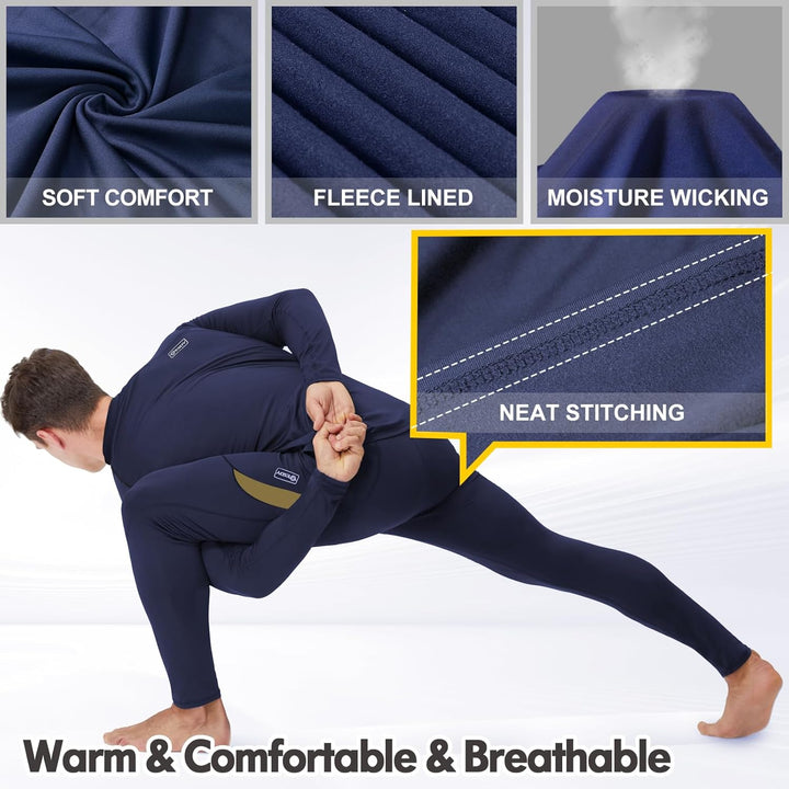 Comfortabele Thomas heren thermische set, perfecte pasvorm & bewegingsvrijheid.