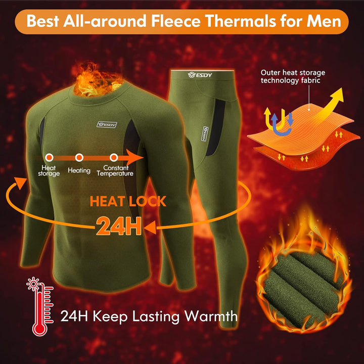 Winterkleding Thomas: heren thermisch ondergoed set voor optimale warmte.