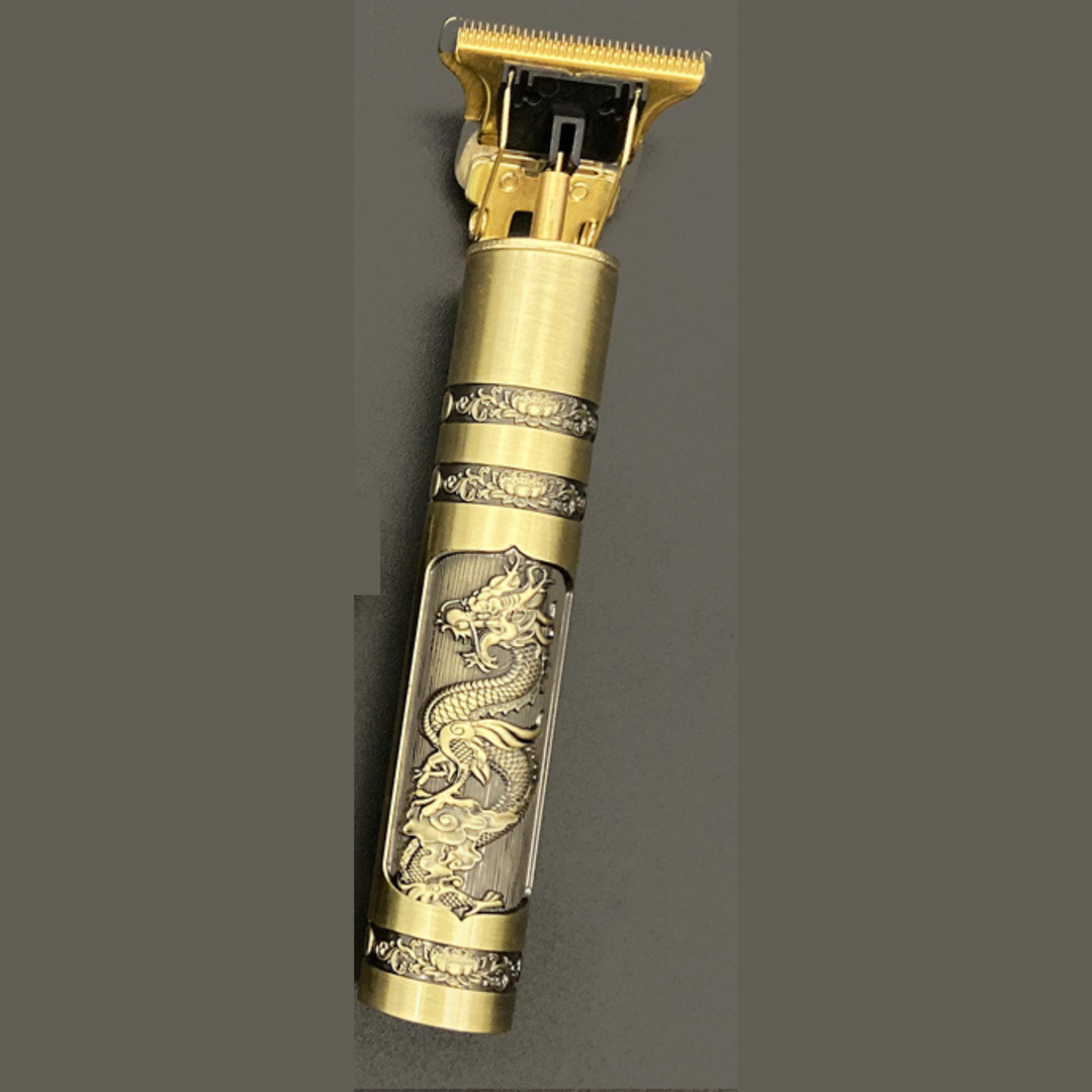 Nauwkeurige oplaadbare baardtrimmer voor heren, vintage stijl voor gedetailleerde contouren en styling.