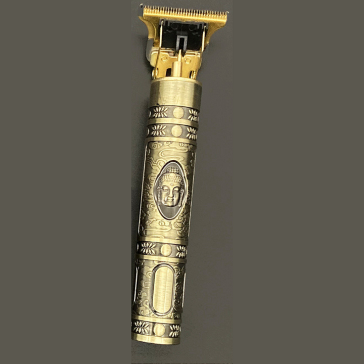 Hoogwaardige oplaadbare heren vintage trimmer, professioneel scheerapparaat en tondeuse voor complete verzorging.