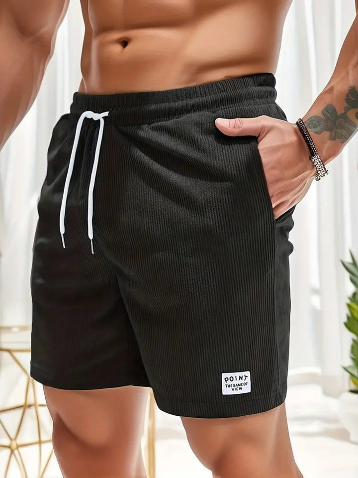 Heren VUMO casual shorts met elastische tailleband, ideaal voor zomer en strandkleding.
