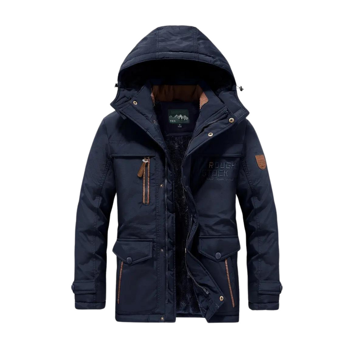 Stijlvol gevoerd heren outdoorjack, waterdicht en winddicht, perfecte buitenkleding voor mannen.