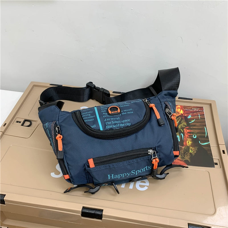 Comfortabele waterdichte heup- en schoudertas voor heren, perfect voor reizen.
