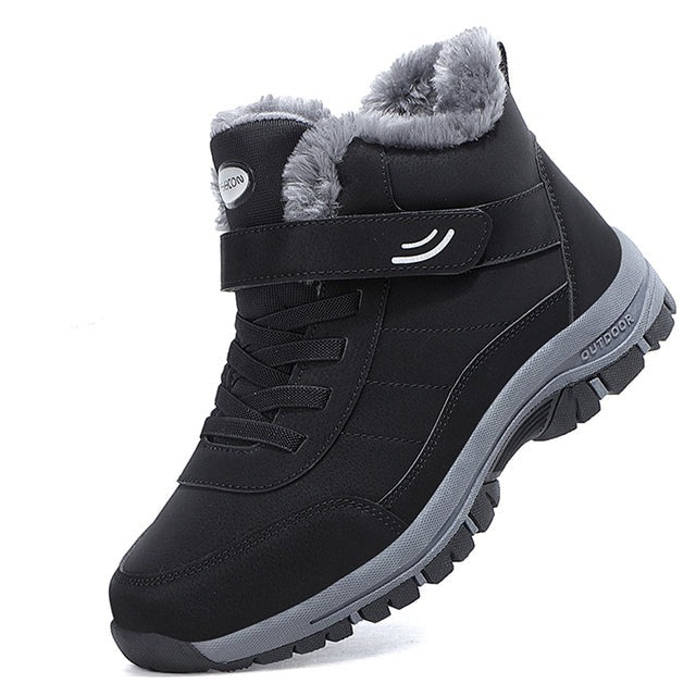 Heren waterdichte sneeuwlaarzen met antislipzool, ideaal voor winter outdoor activiteiten en wandelingen.