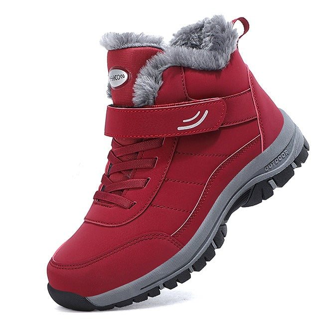 Antislip heren winterlaarzen, waterdichte sneeuwlaarzen met robuuste zool voor veilige outdoor wandelschoenen.