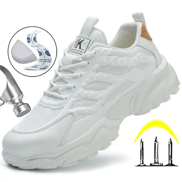 Comfortabele heren werkschoenen Rocco met stalen neus, essentieel voor veilige en productieve werkdagen.