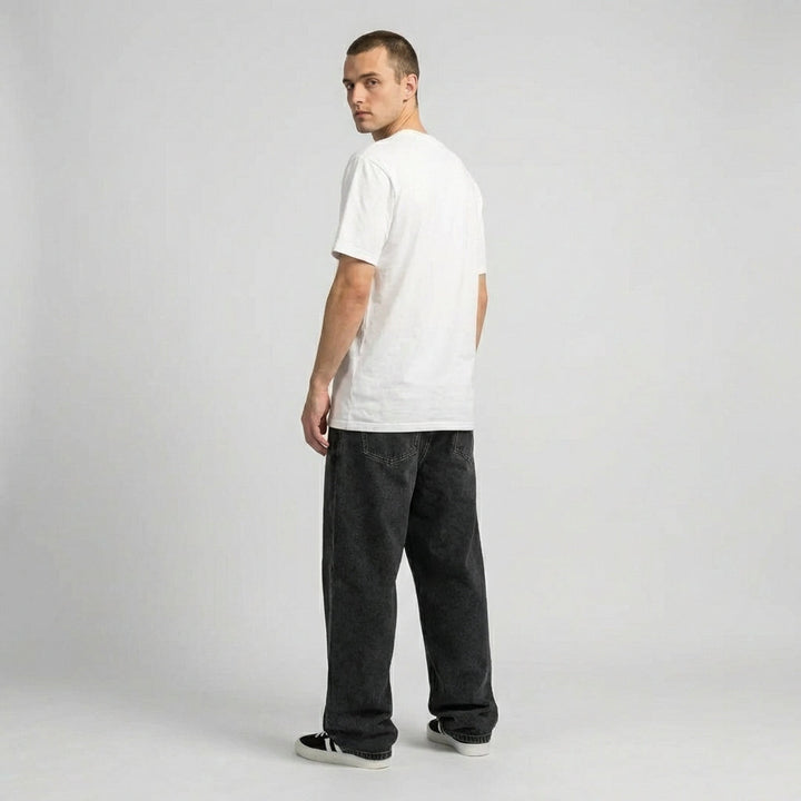 Heren wijde skater broek in oversize baggy stijl, perfect voor urban en straatstijl liefhebbers.