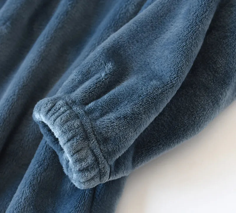 Zachte heren nachtmode, winter pyjamaset voor een comfortabele nachtrust.