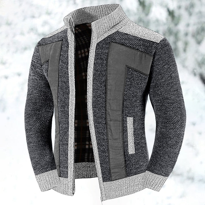 Casual heren wollen vest met ritssluiting, comfortabel en warm, ideaal voor ontspannen momenten.