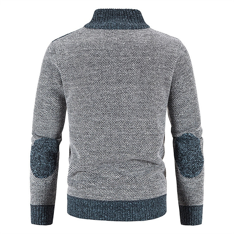 Trendy heren vest Leon van wolmix met rits, warm en veelzijdig voor winteroutfits.
