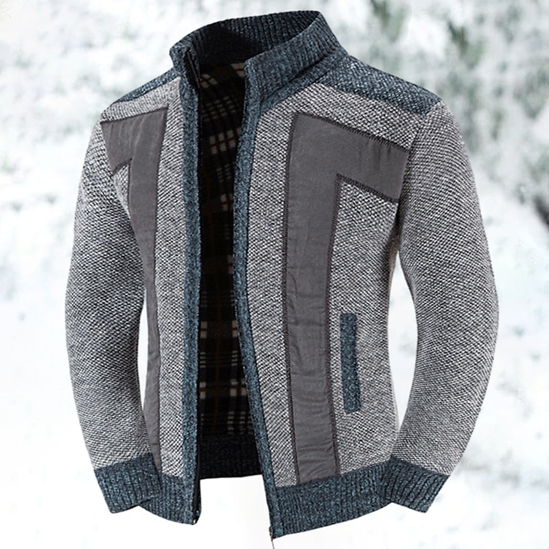 Warme wollen vest voor heren met rits, comfortabel en stijlvol, perfect voor de winter.