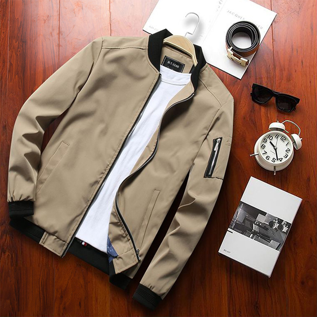 Heren zomerjas, lichtgewicht & stijlvol, perfect voor casual lente- en zomeroutfits.