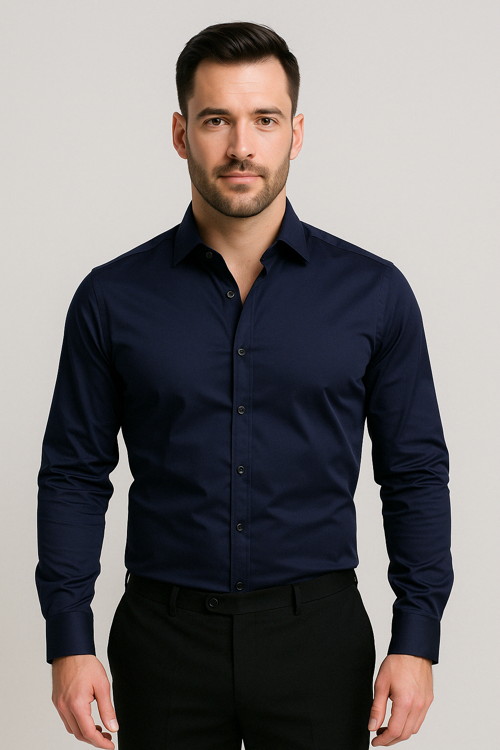 Praktisch strijkvrij overhemd voor heren, slim fit en comfortabel, een must-have.