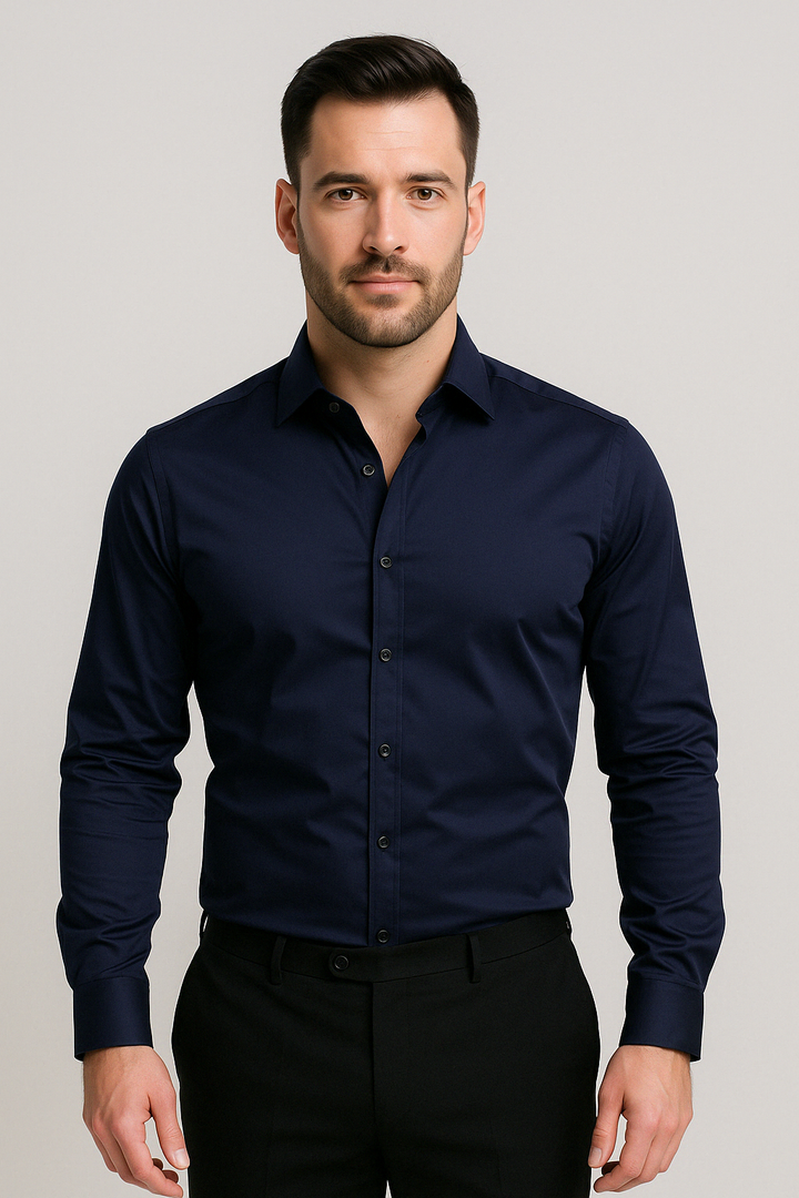 Praktisch strijkvrij overhemd voor heren, slim fit en comfortabel, een must-have.
